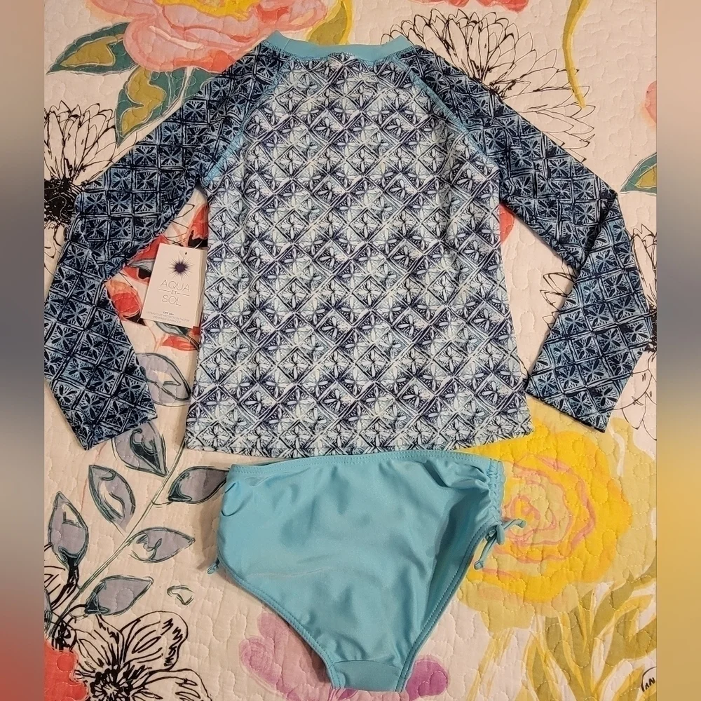 Aqua et Sol Girl's 2 pc Swim Suit